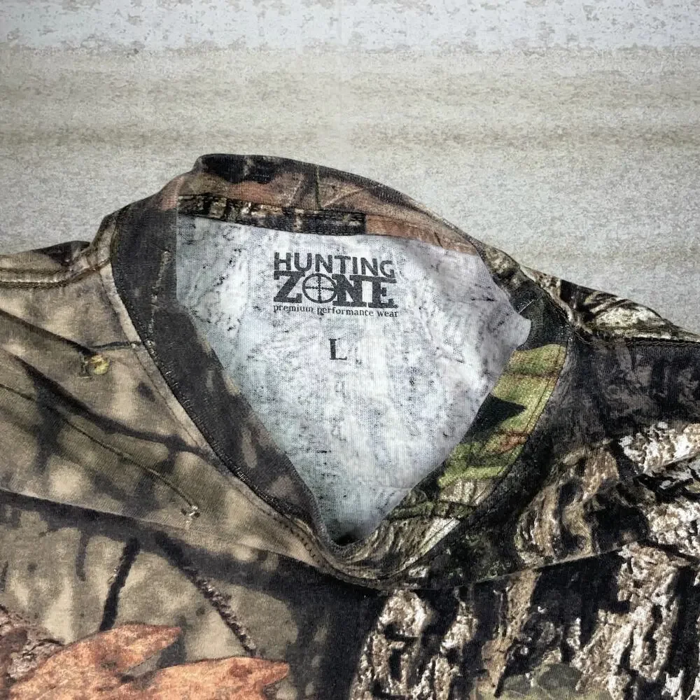 Vintage 90s Mossy Oak Shirt Mens L Hunting Camo Cotton Long Sleeve Woodland
